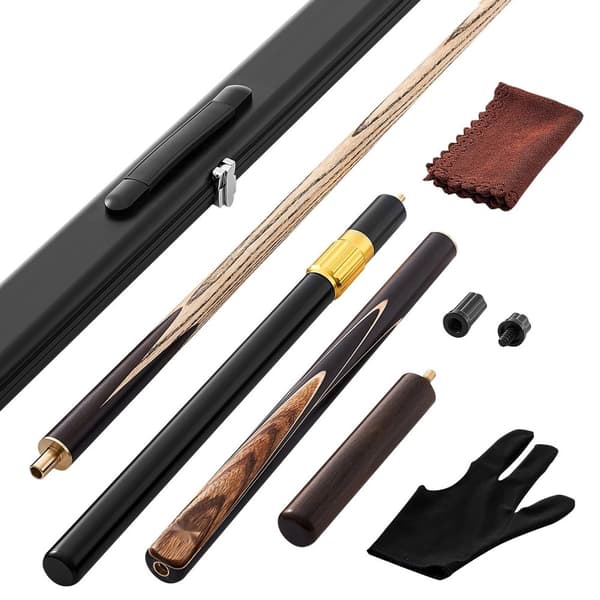 Biljardkö/Snookerkö - Tvådelad - Längd 145 cm - Läderspets 9,5 mm - Vikt 538 g - Förlängning - Aluminiumfodral