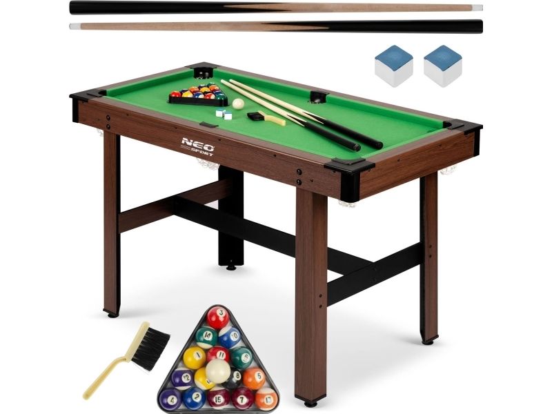 Neo-Sport biljardbord 122 x 61 x 76 cm mörkbrun (NS-807)