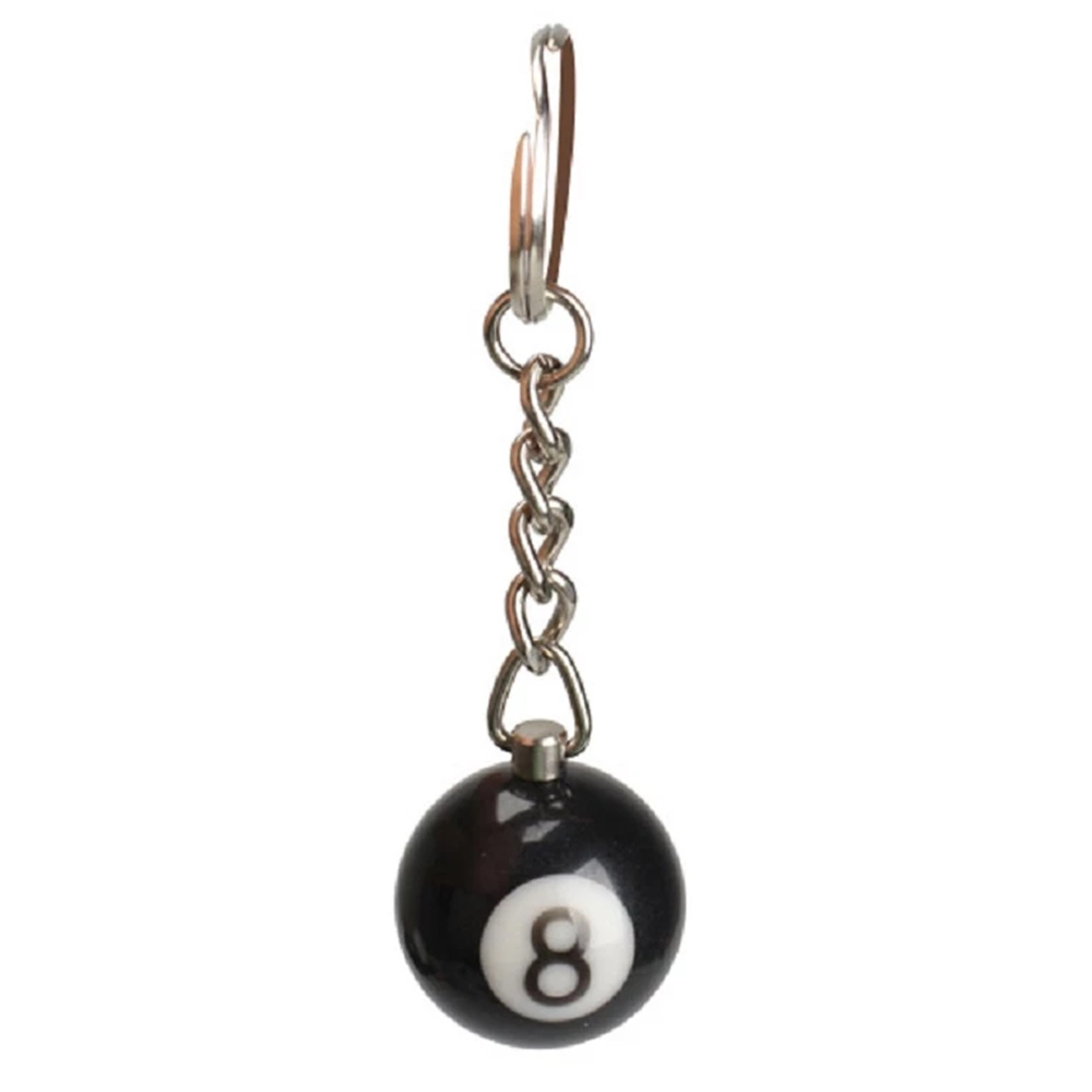 Stilren Biljardboll Nummer 8 Nyckelring (Eightball)